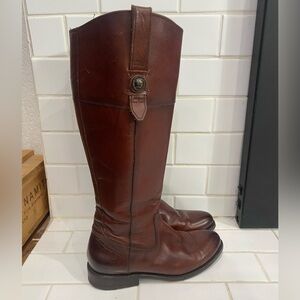 Frye Brown Over-the-Knee Leather Riding Boots